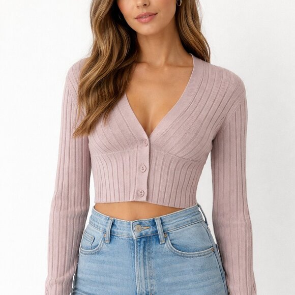 Aritzia Sweaters - Aritzia Wilfred Ribbed Cropped Cardigan